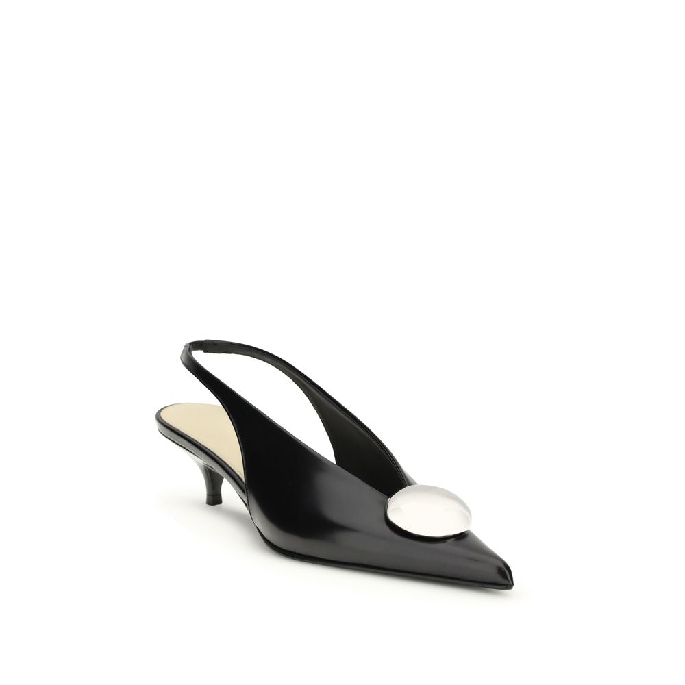 Black Calf Leather Bos Taurus High Heel Pumps