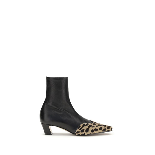 Black Leather Ankle Boots
