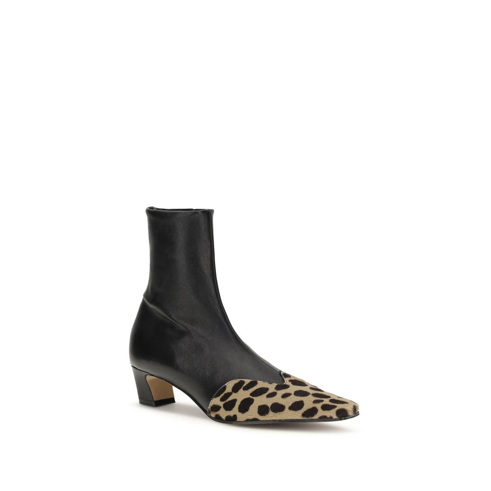 Black Leather Ankle Boots