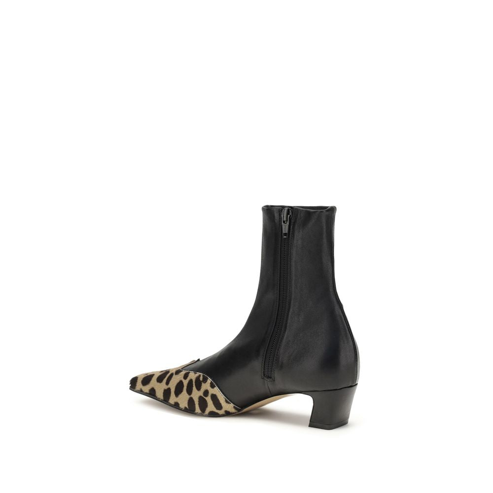 Black Leather Ankle Boots