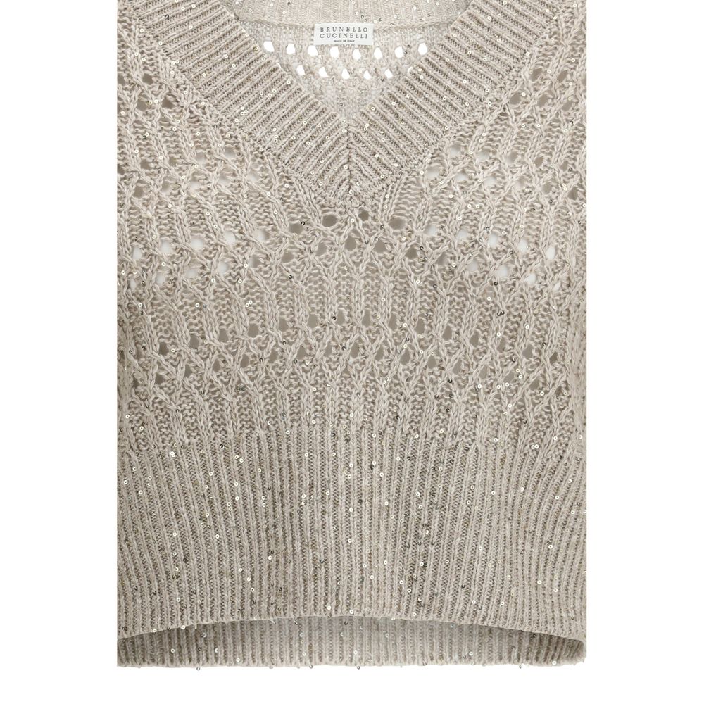 Beige Linen Sweatshirt