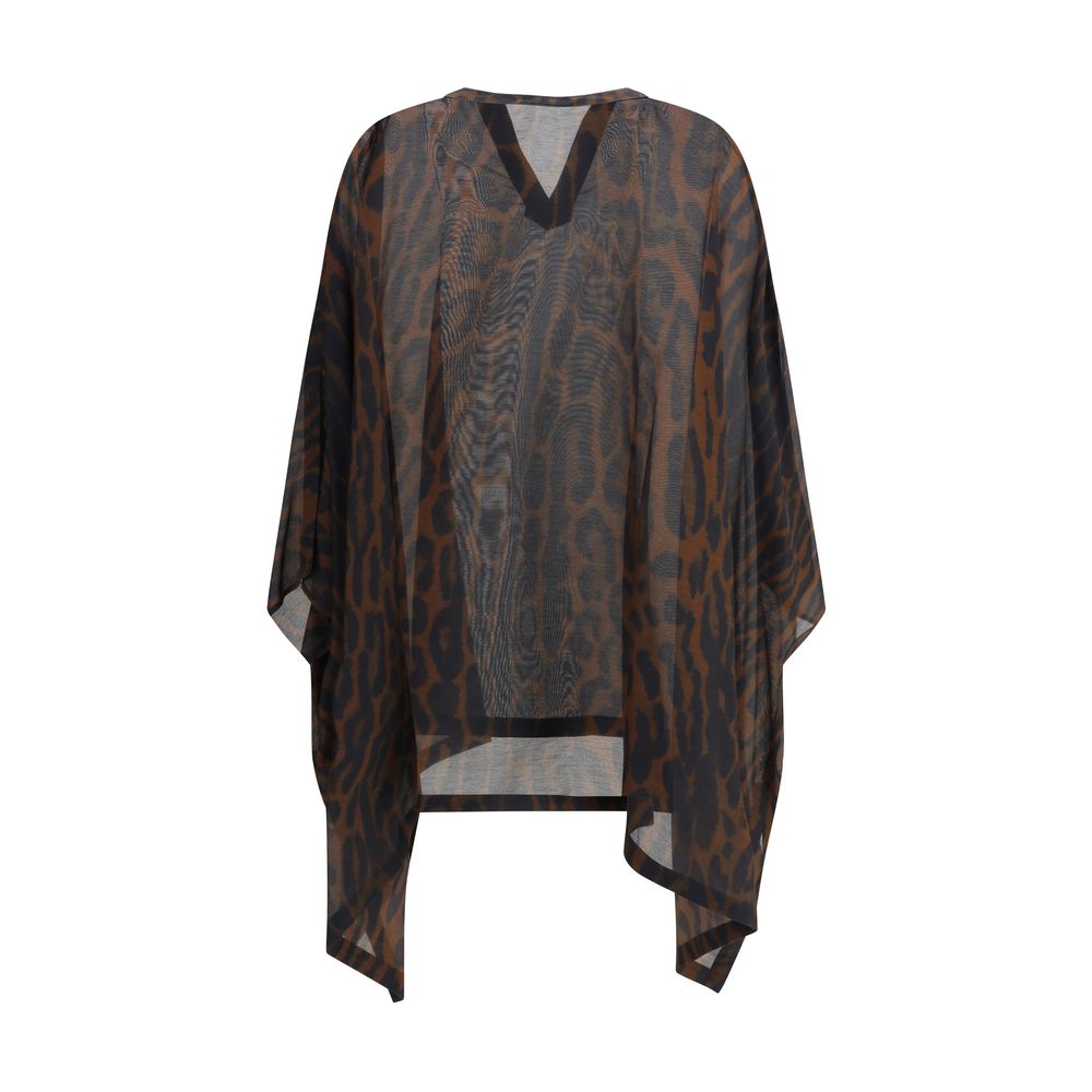 Brown Cotton Casual Dress