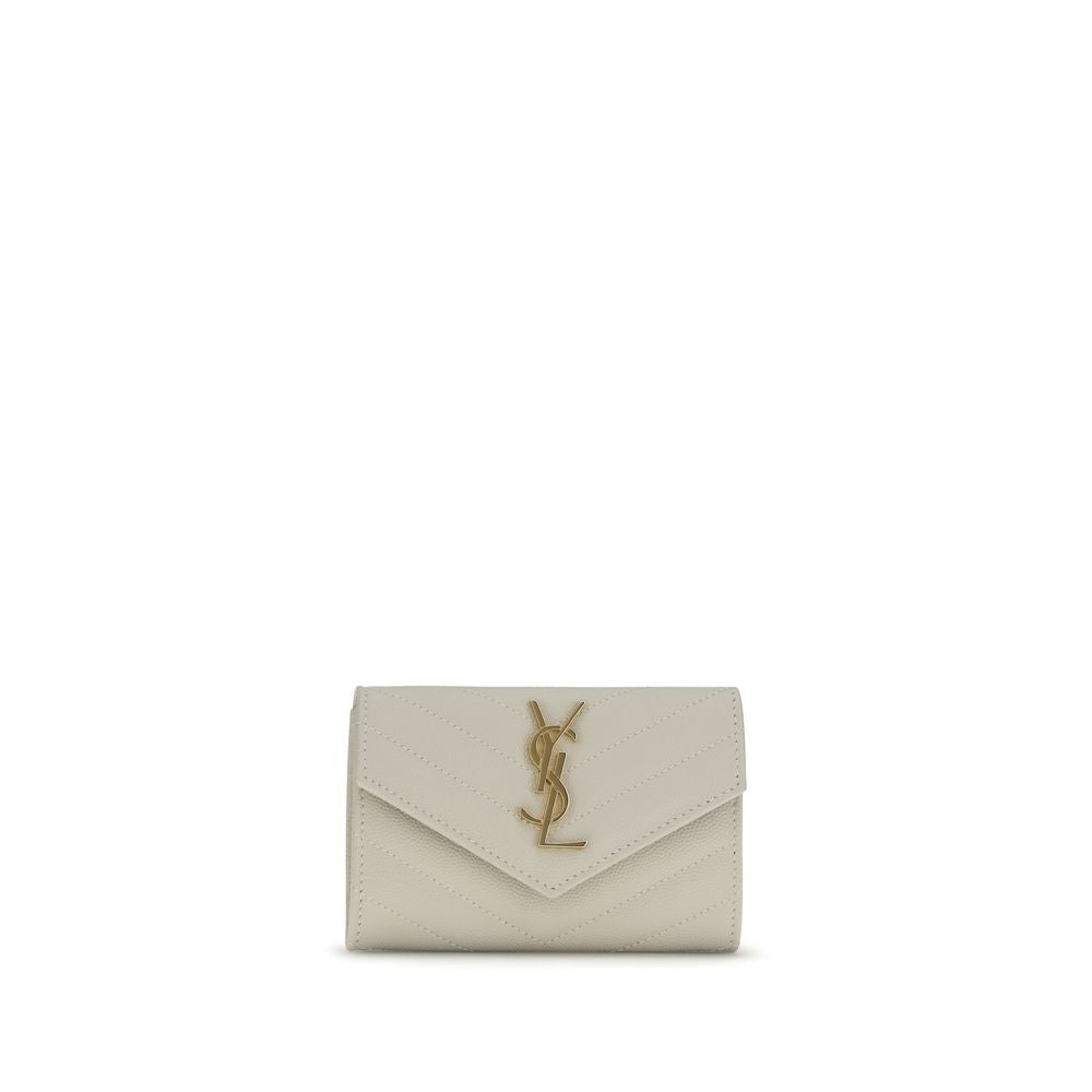 Beige Calf Leather Bos Taurus Wallet