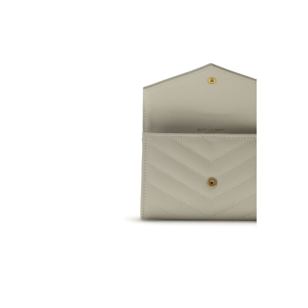 Beige Calf Leather Bos Taurus Wallet