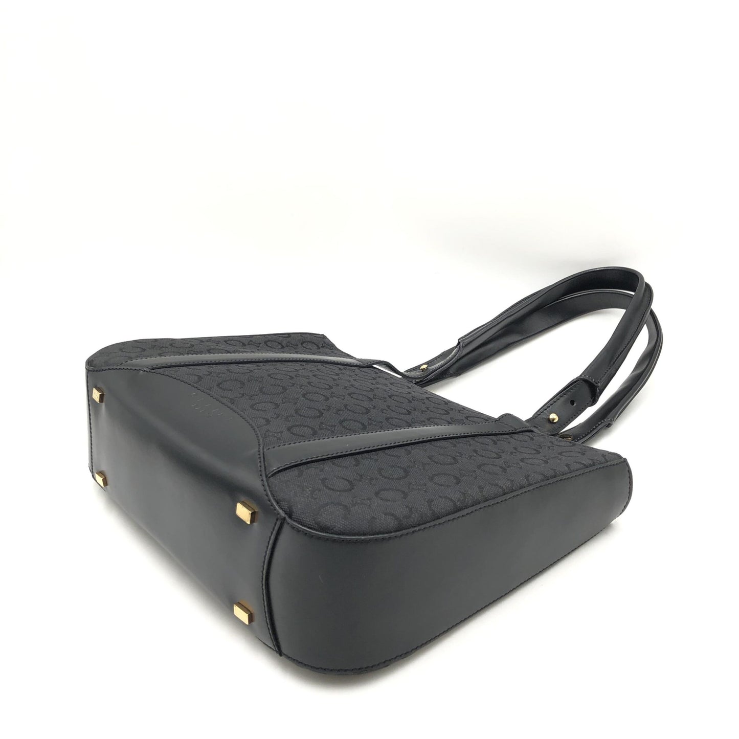 Black C Macadam Canvas Tote Bag