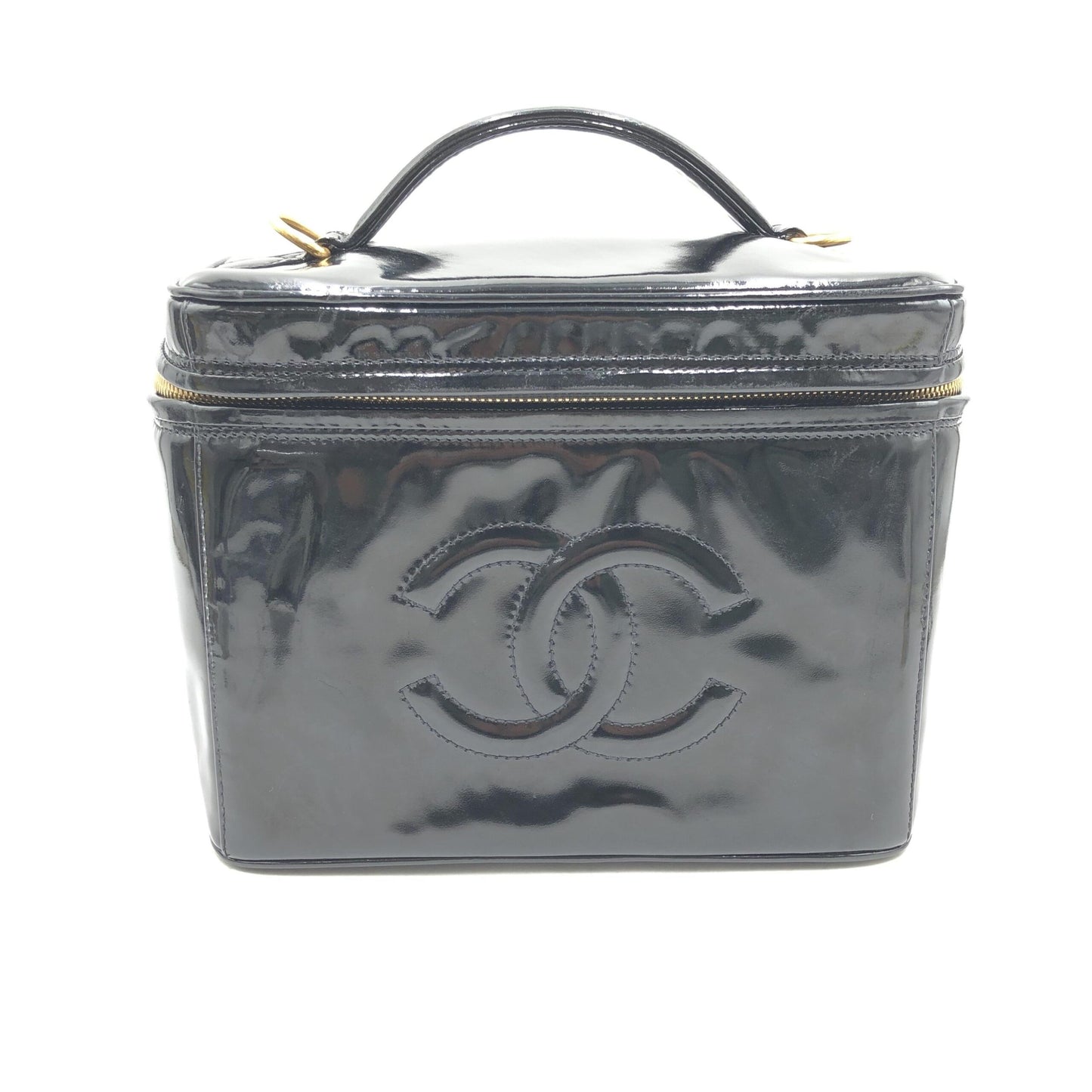 Black Patent Leather Vanity Case