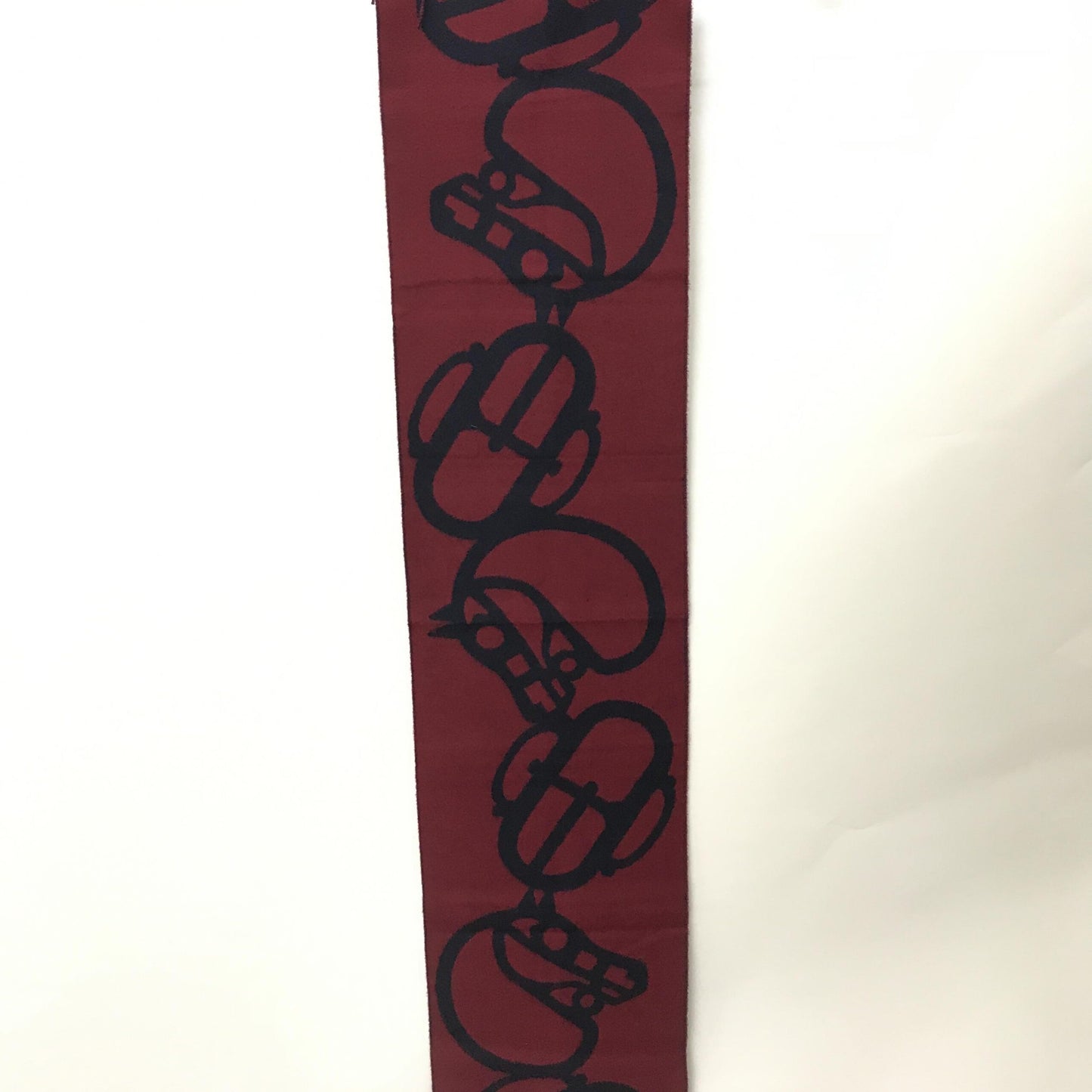 Cashmere Muffler In Burgundy Color