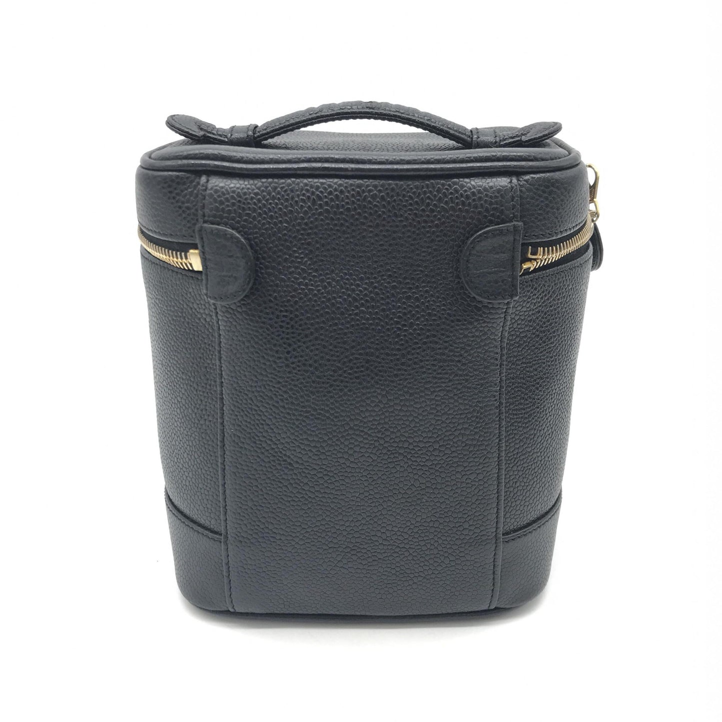 Caviar Leather Vanity Handbag In Black
