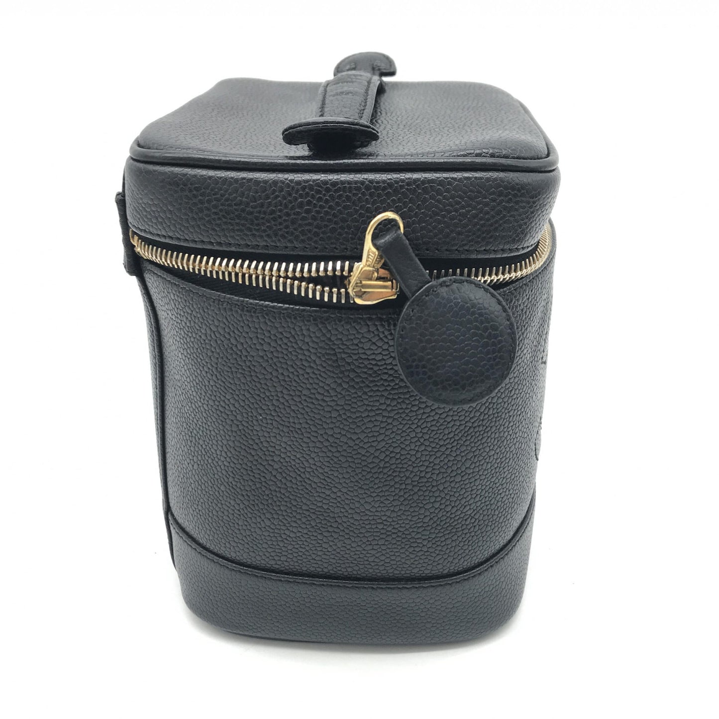 Caviar Leather Vanity Handbag In Black