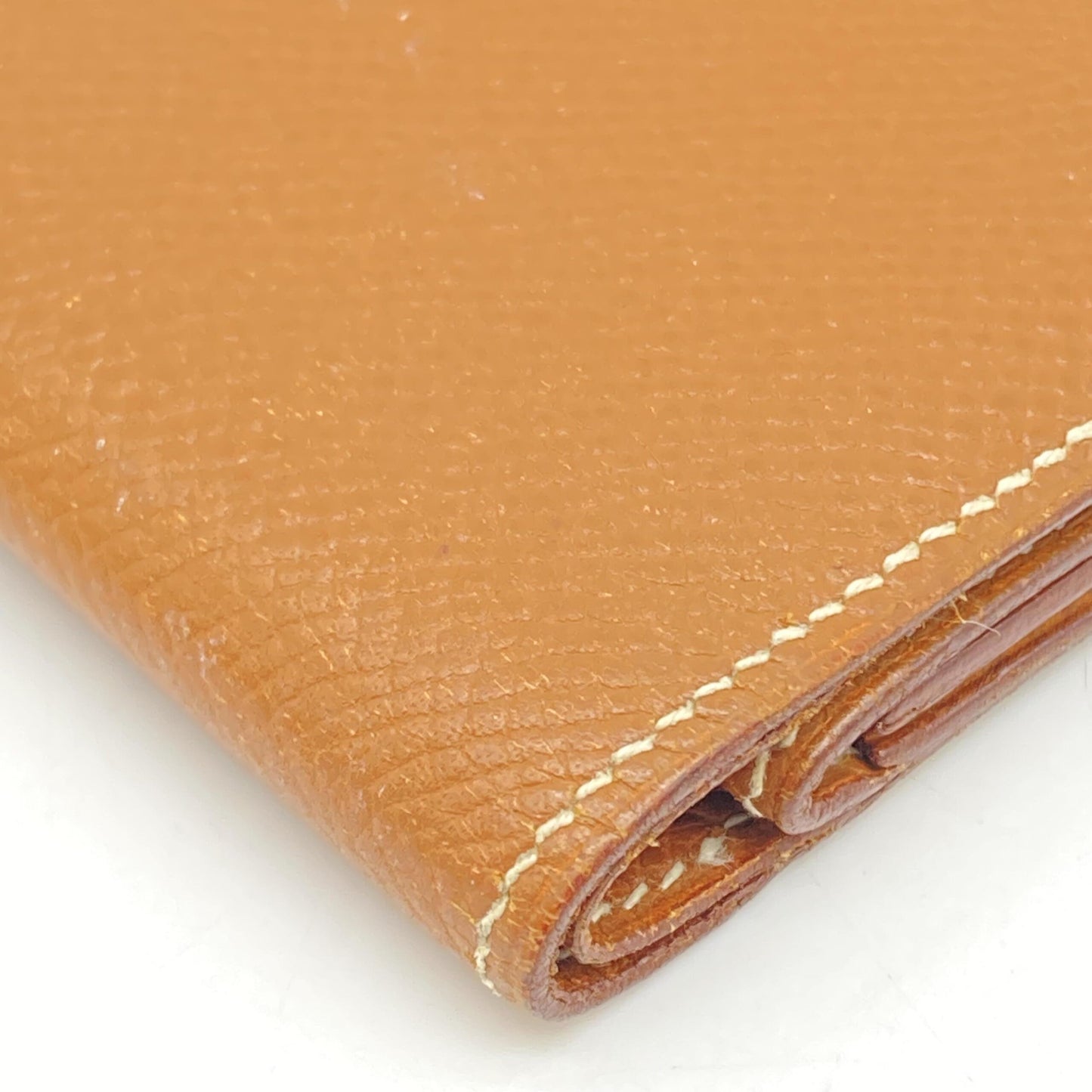 Compact Wallet In Brown Leather