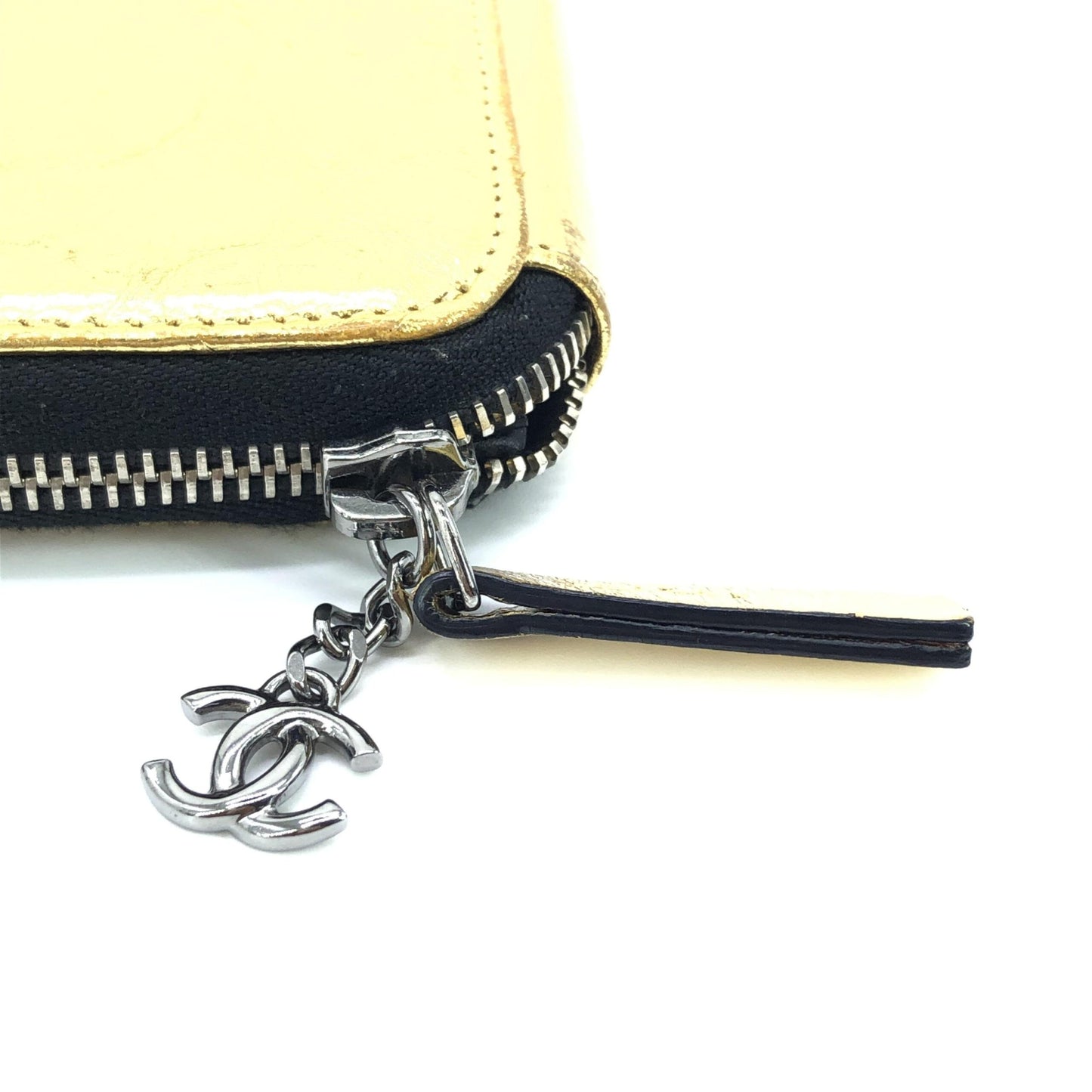 Gold Tone Votez Coco Zip Clutch