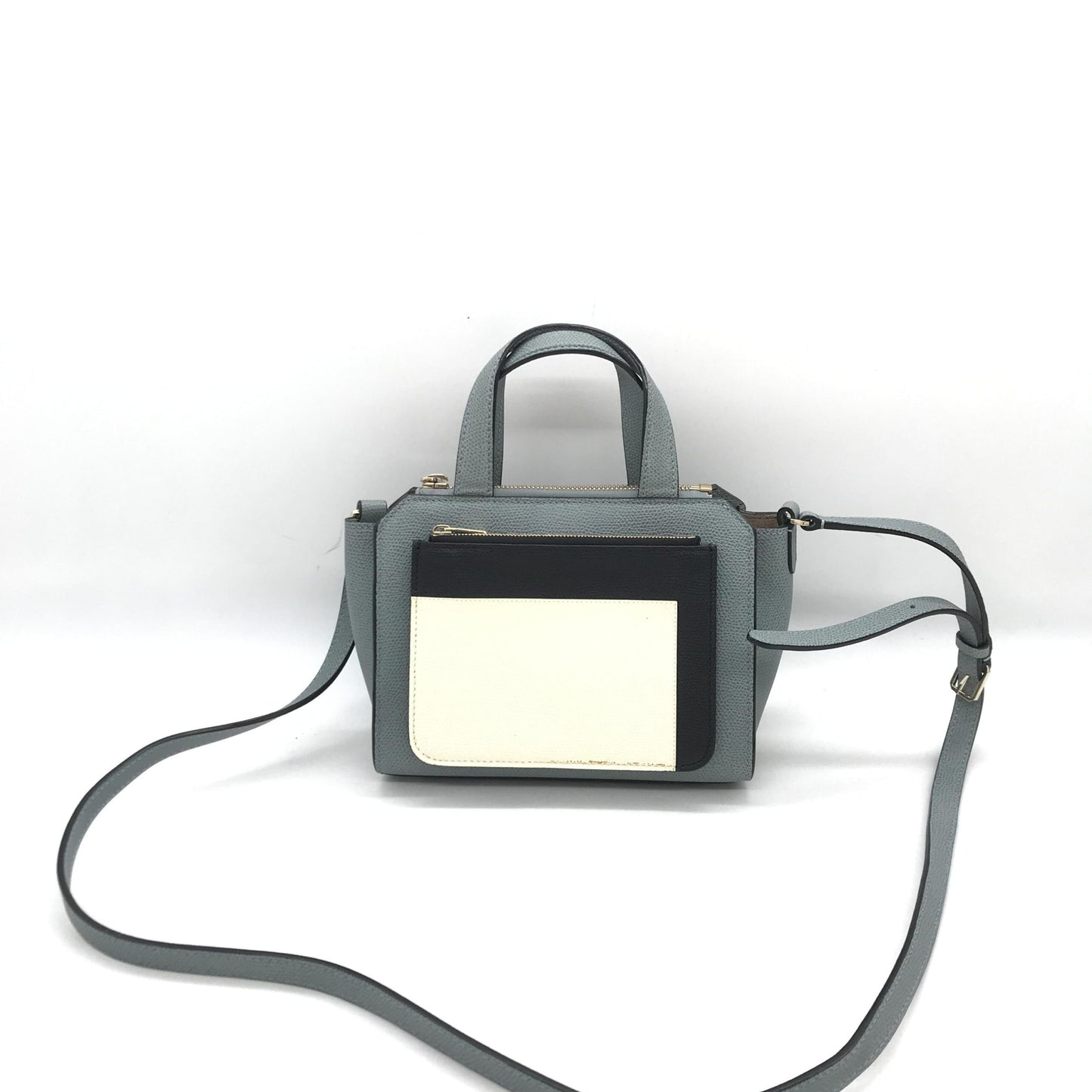 Leather Tote Bag In Gray