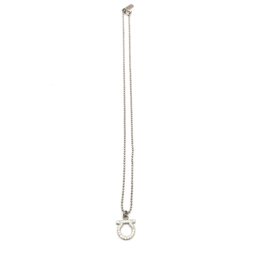 Silver Plated Necklace With Crystal Pendant