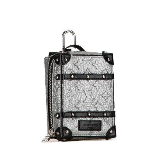 Trunk Motif Key Charm Leather With Box