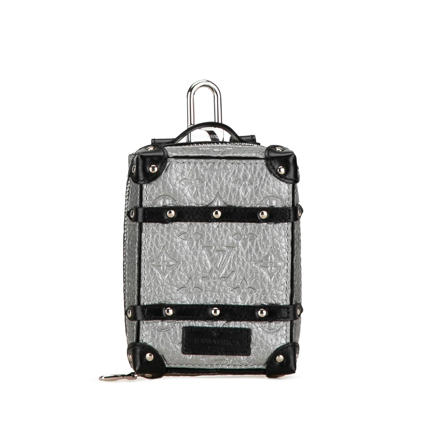 Trunk Motif Key Charm Leather With Box