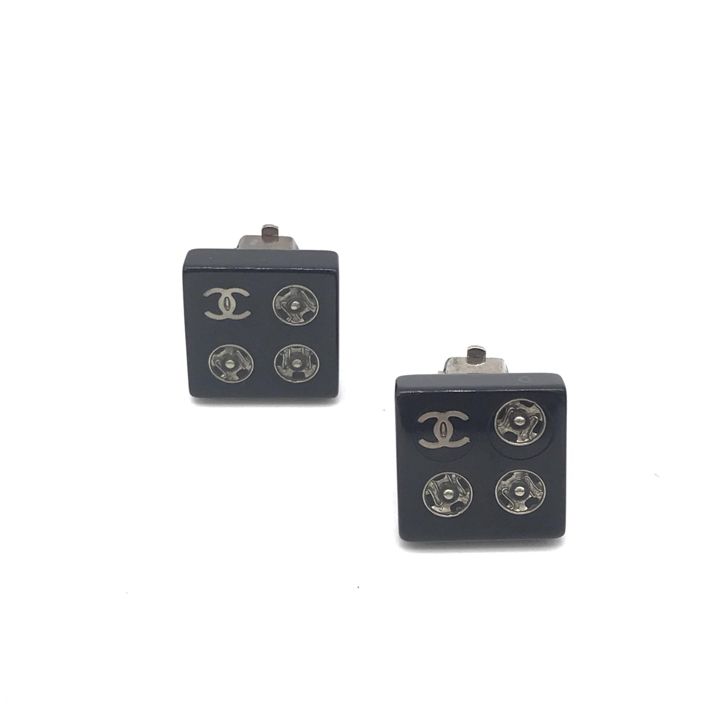 Coco Mark Square Clip-On Earrings