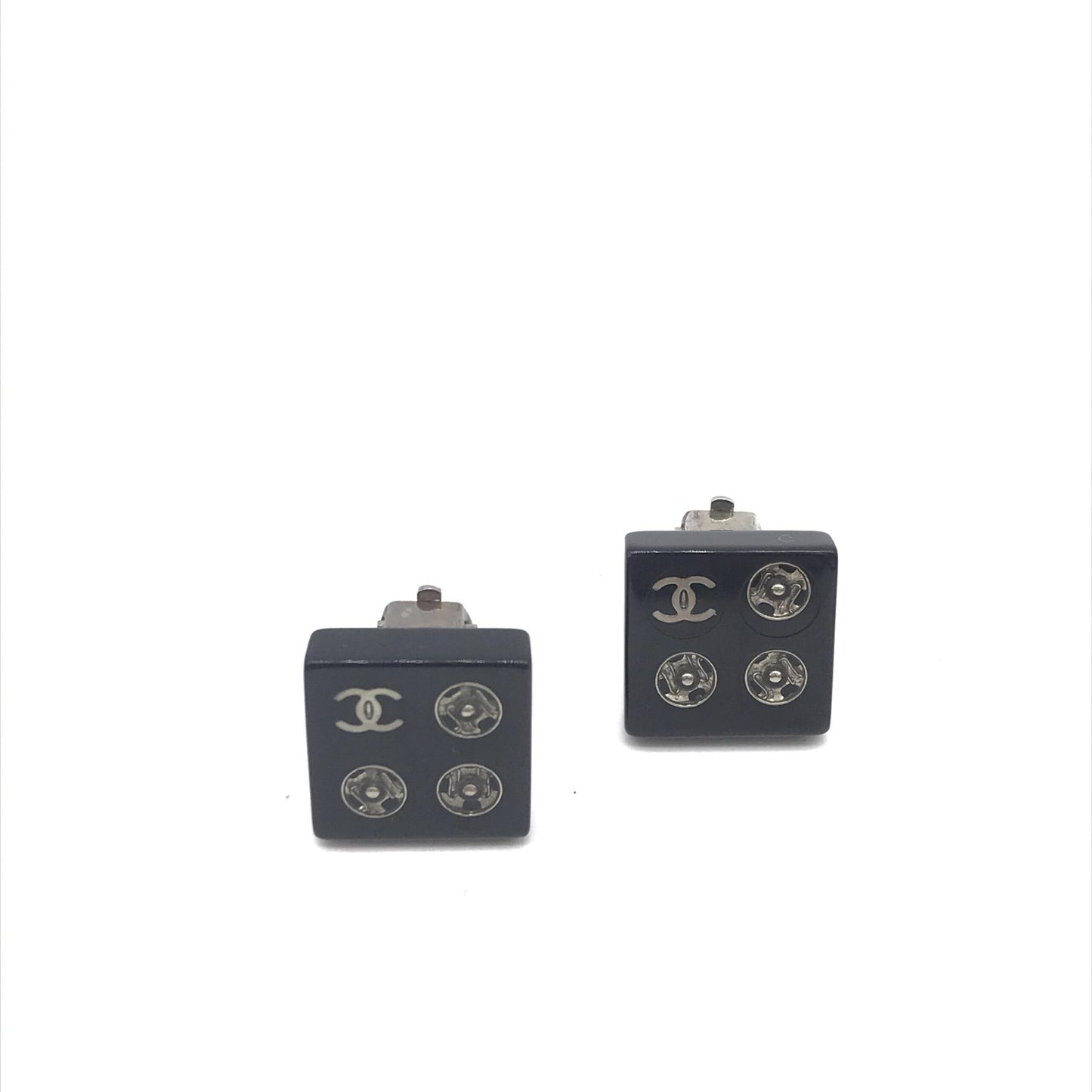 Coco Mark Square Clip-On Earrings