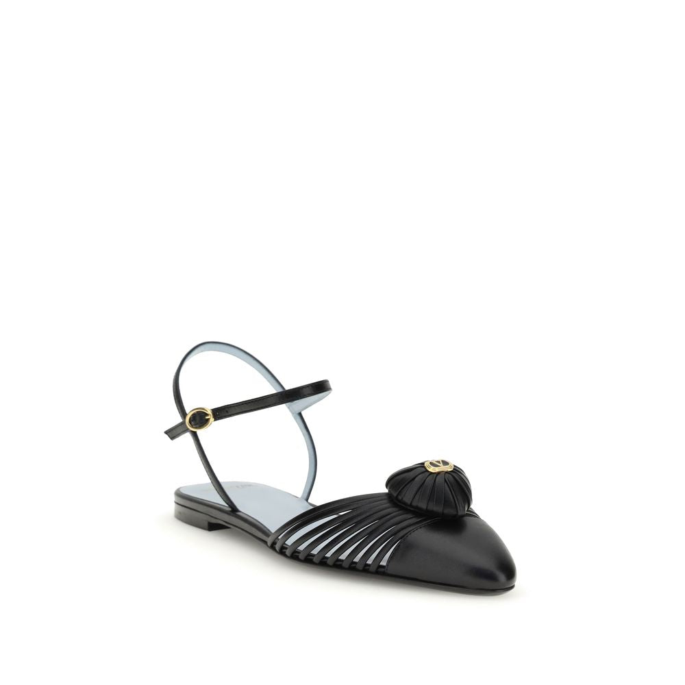 Black Goatskin Sandals