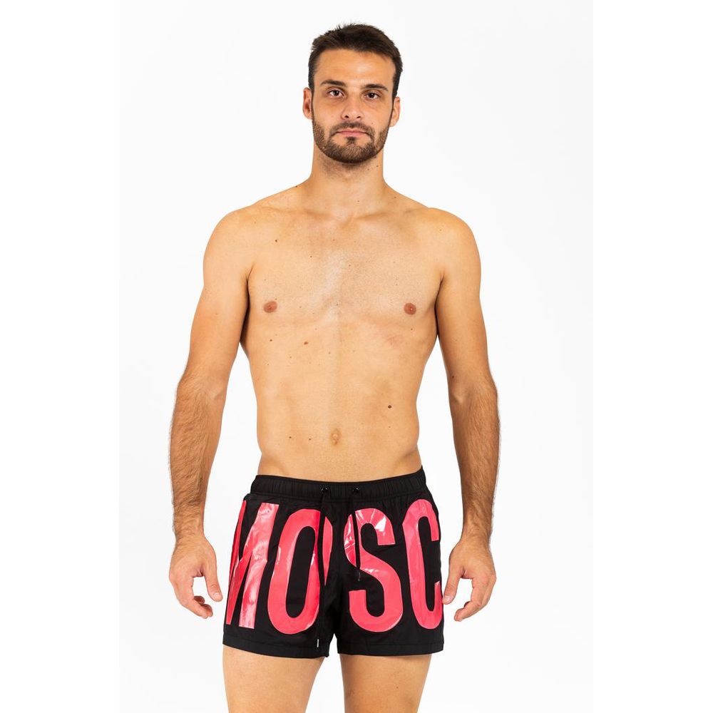 Fuchsia Polyester Swim Shorts