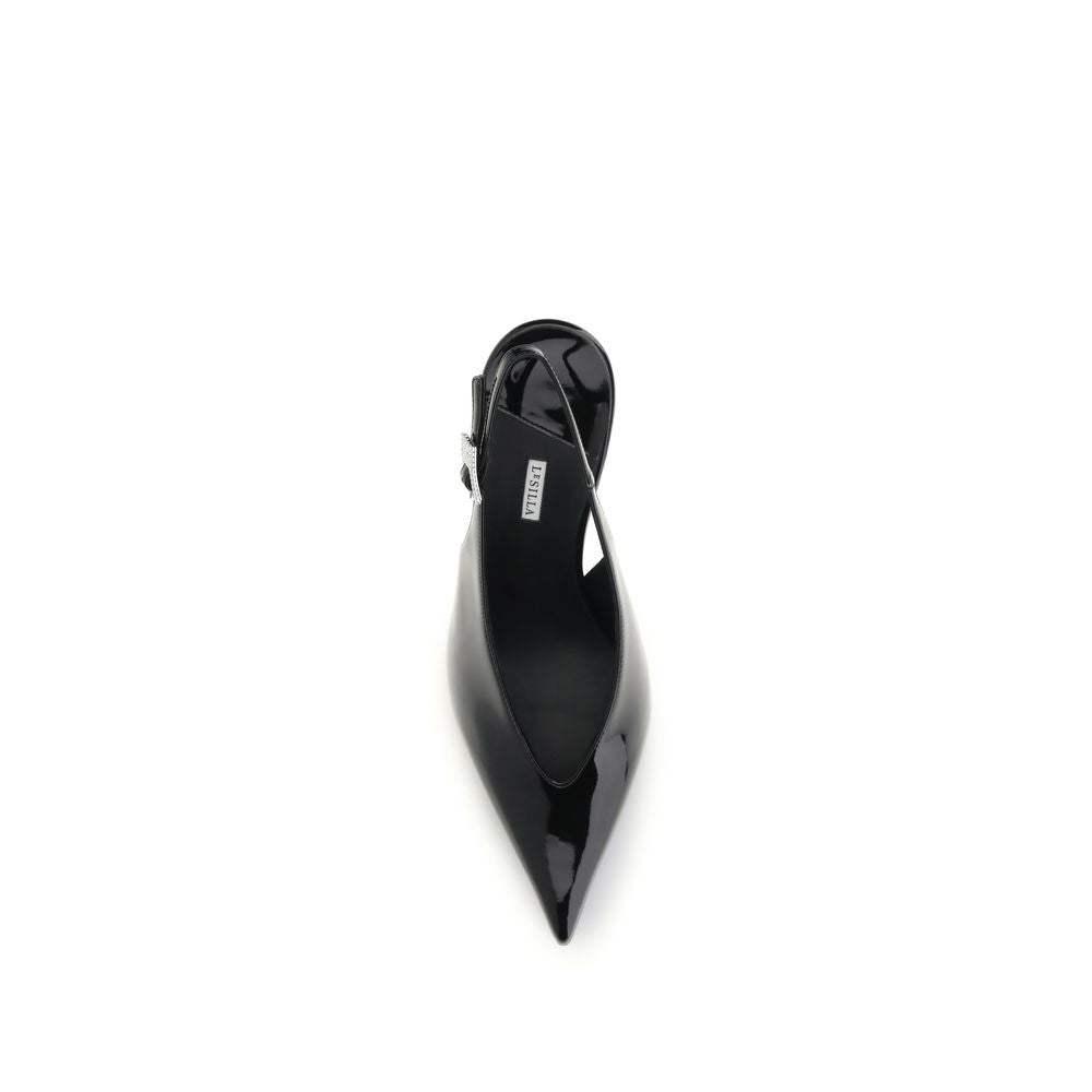 Black Calf Leather Bos Taurus High Heel Pumps