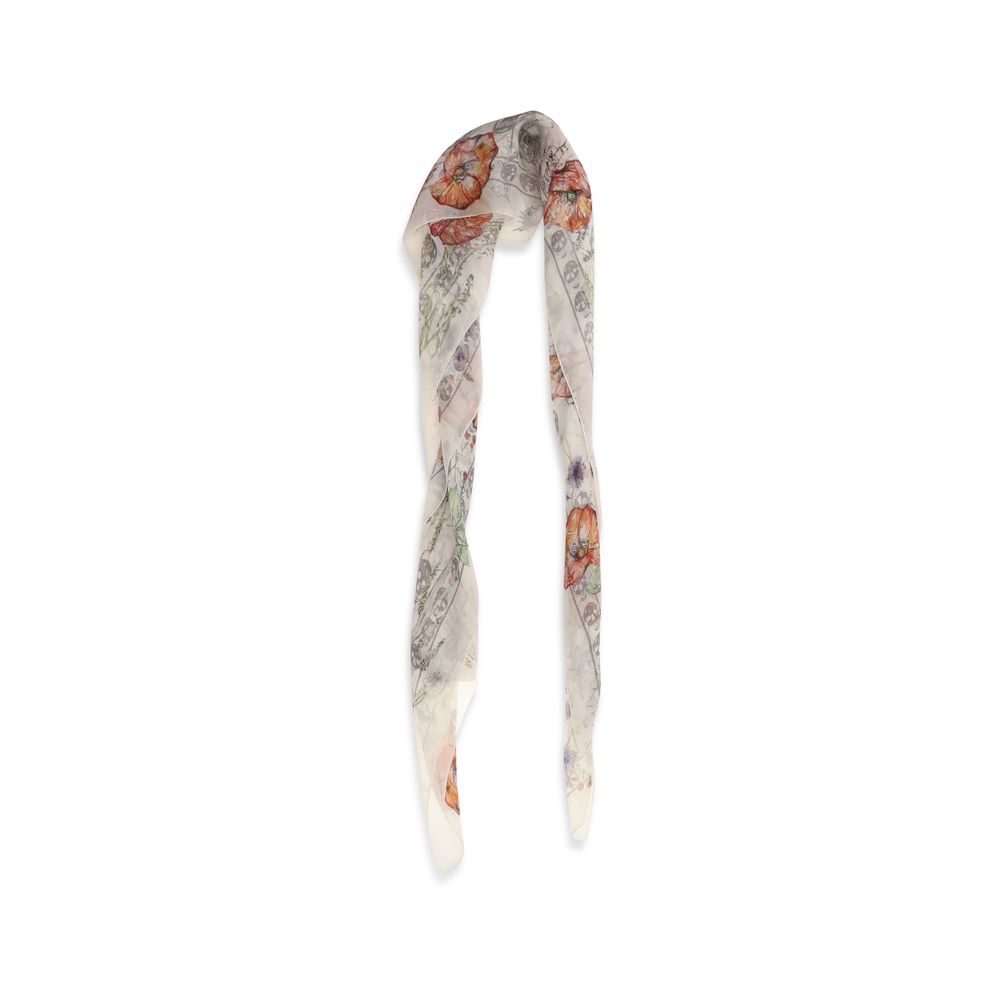 Beige Silk Scarf