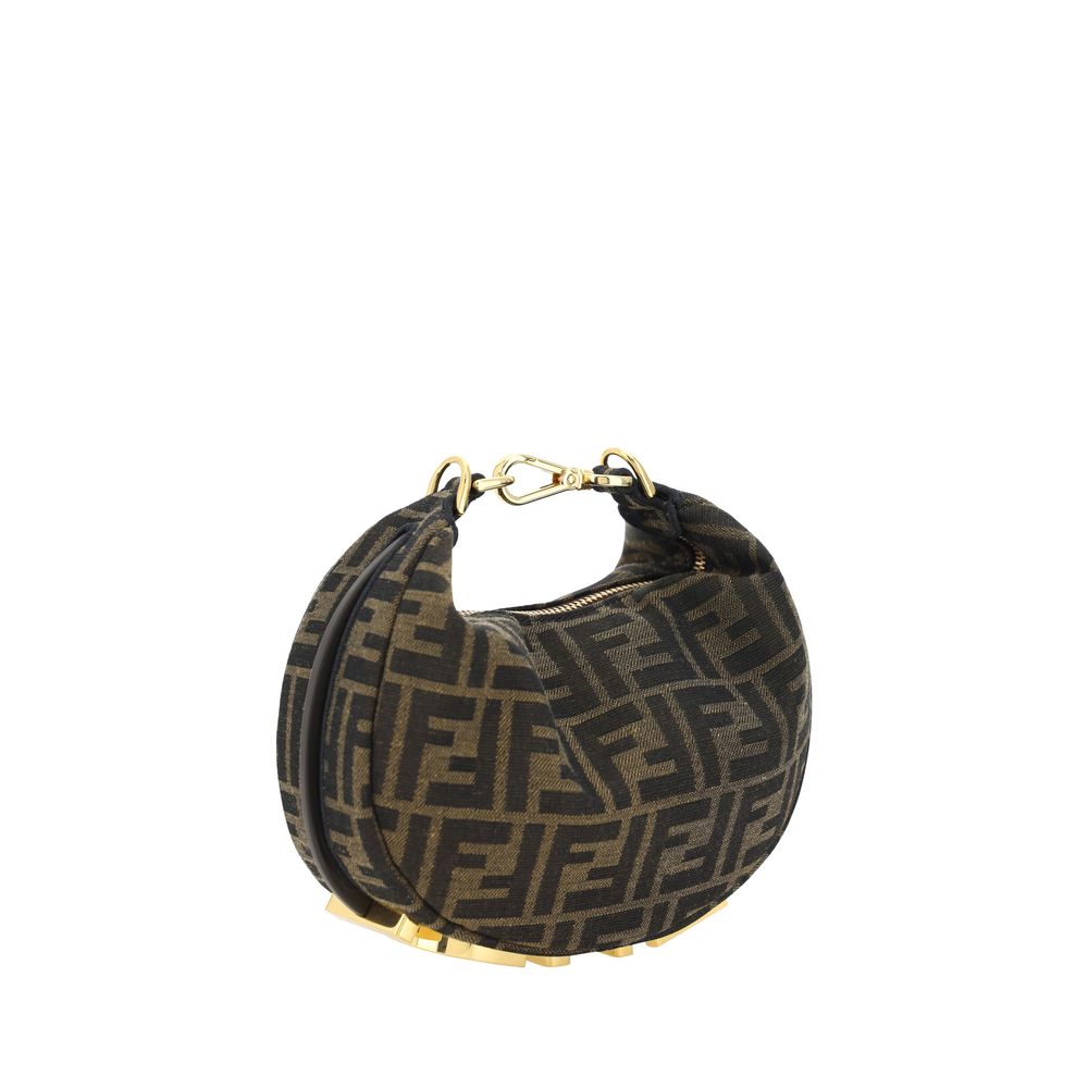 Brown Fabric Shoulder Bag