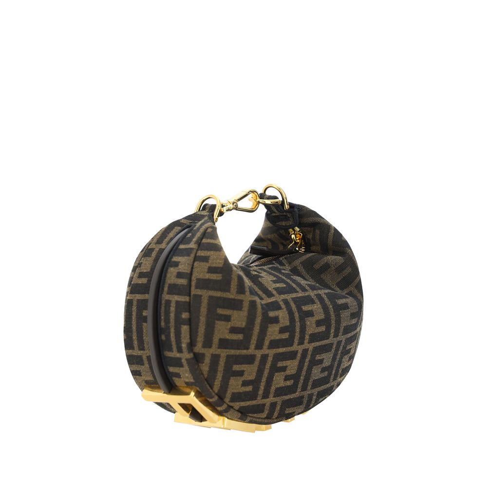 Brown Fabric Shoulder Bag