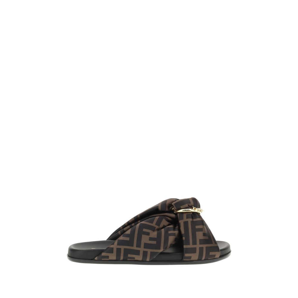 Multicolor Polyester Flat Sandals