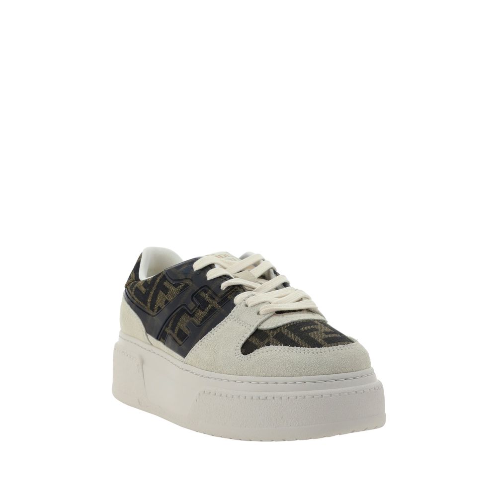 Brown Rubber Platform Sneakers