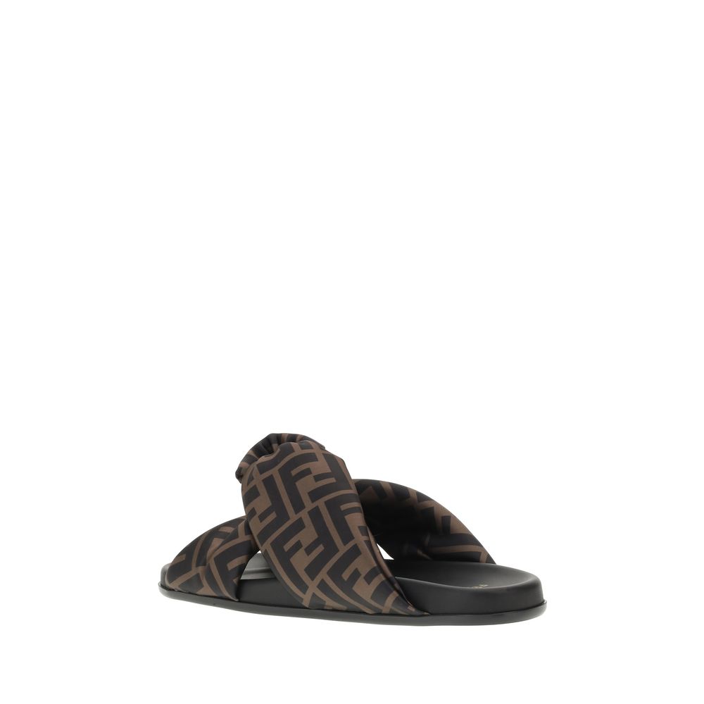 Multicolor Polyester Flat Sandals
