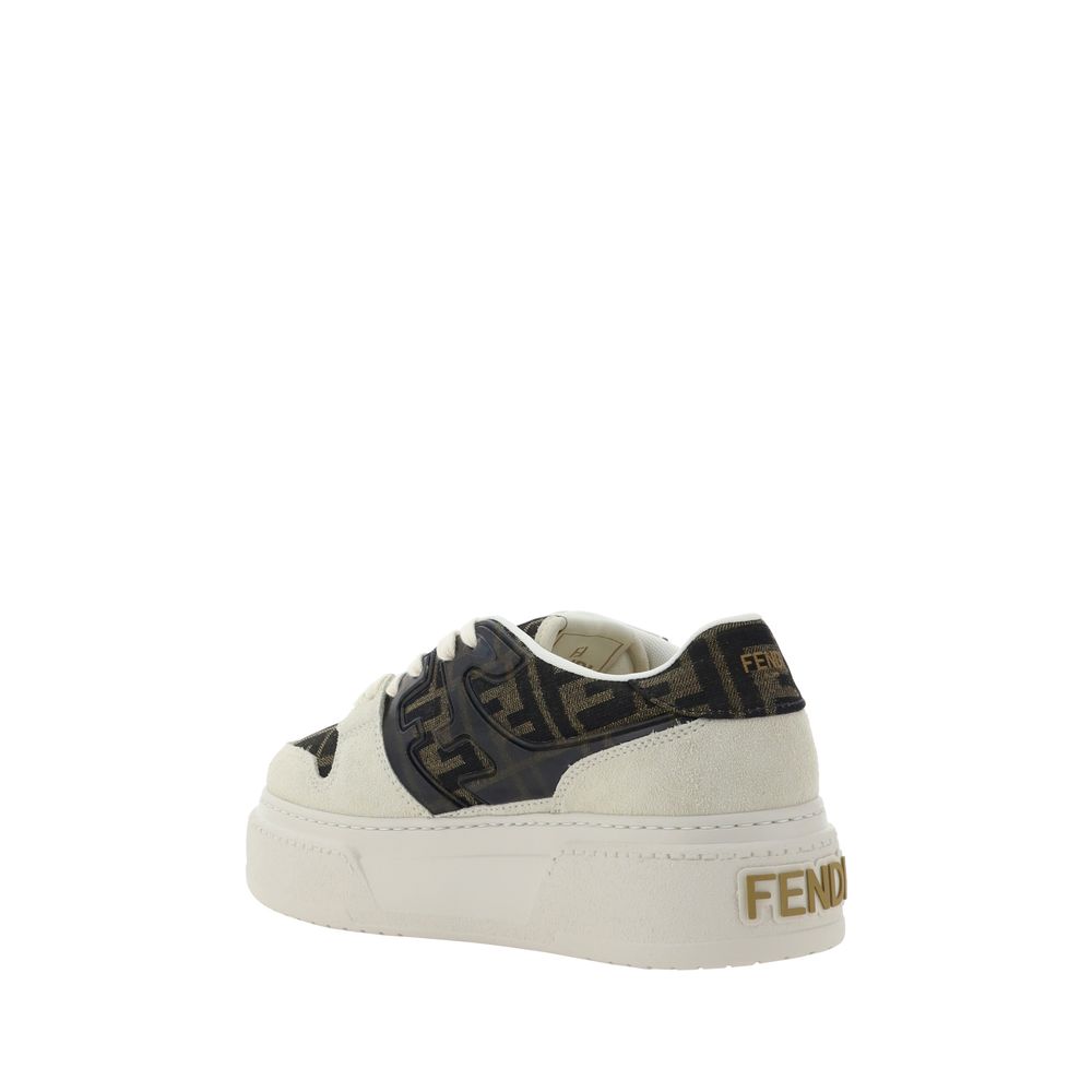 Brown Rubber Platform Sneakers
