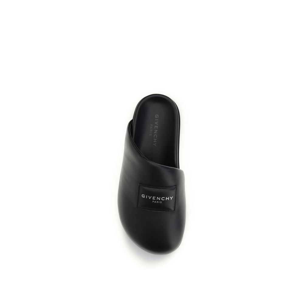 Black Calf Leather Bos Taurus Mules