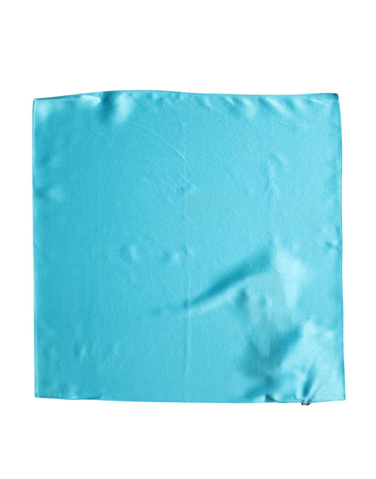 Turquoise Blue Silk Pocket Square Handkerchief 34cm x 34cm  Scarf