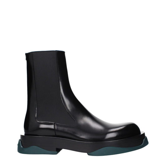 Black Leather Ankle Boots