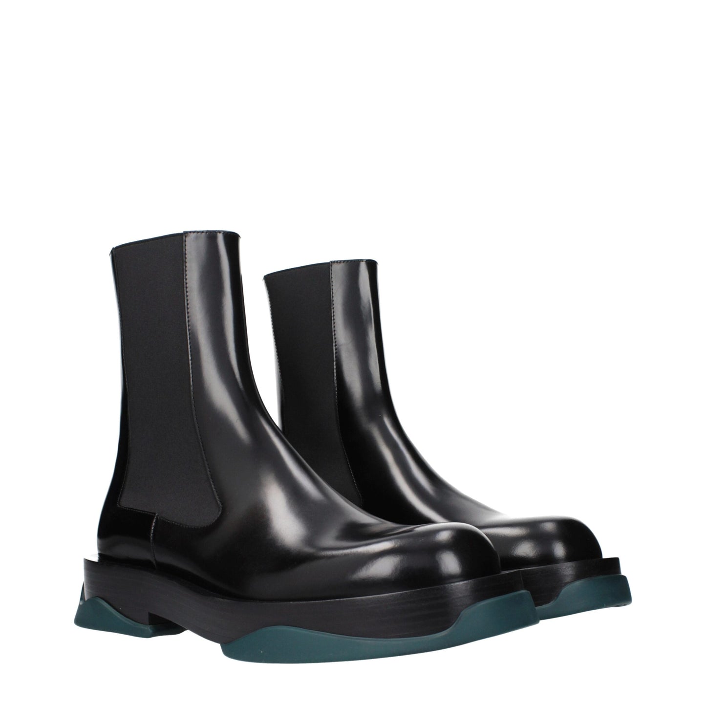 Black Leather Ankle Boots