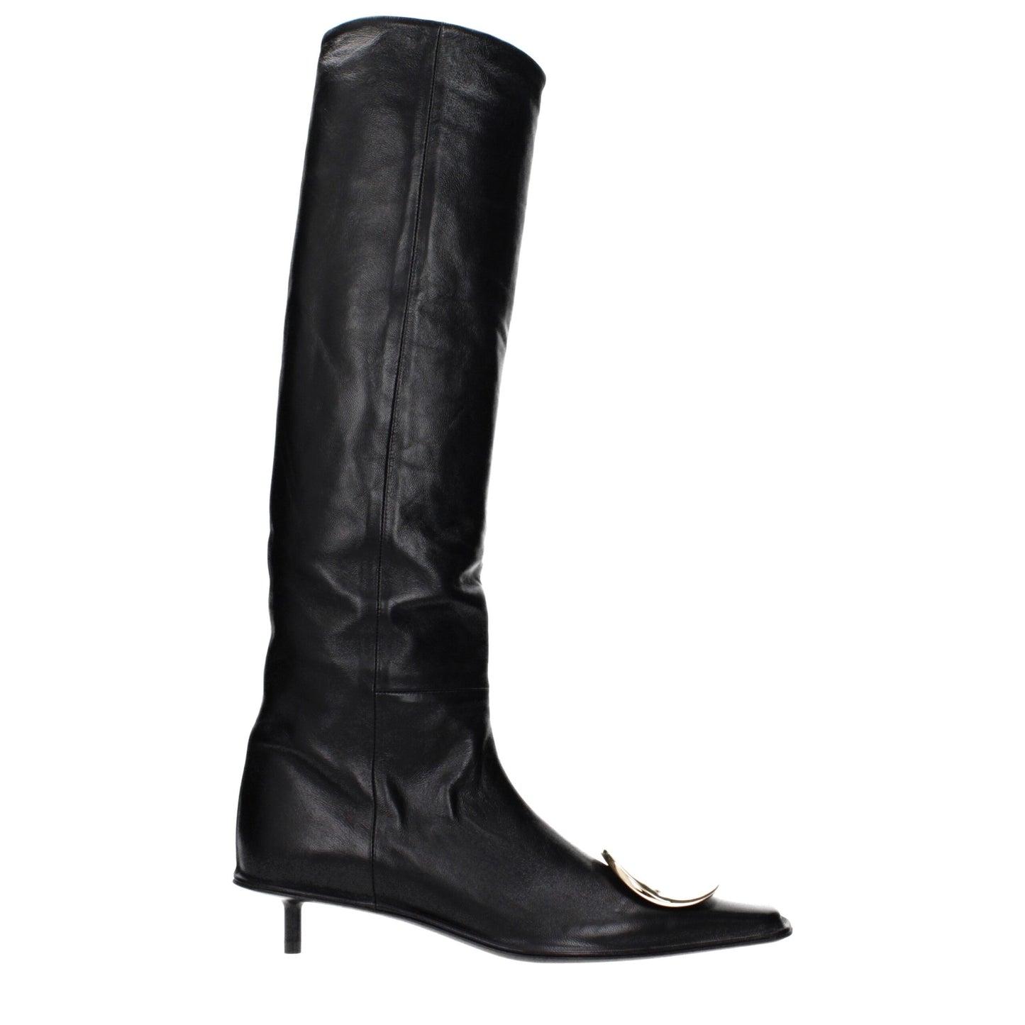 Black Leather Ankle Boots