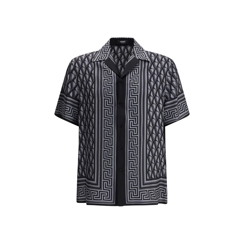 Gray Silk Pattern Shirt
