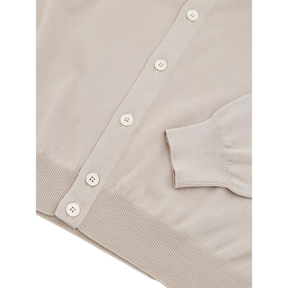 Beige Cotton Cardigan