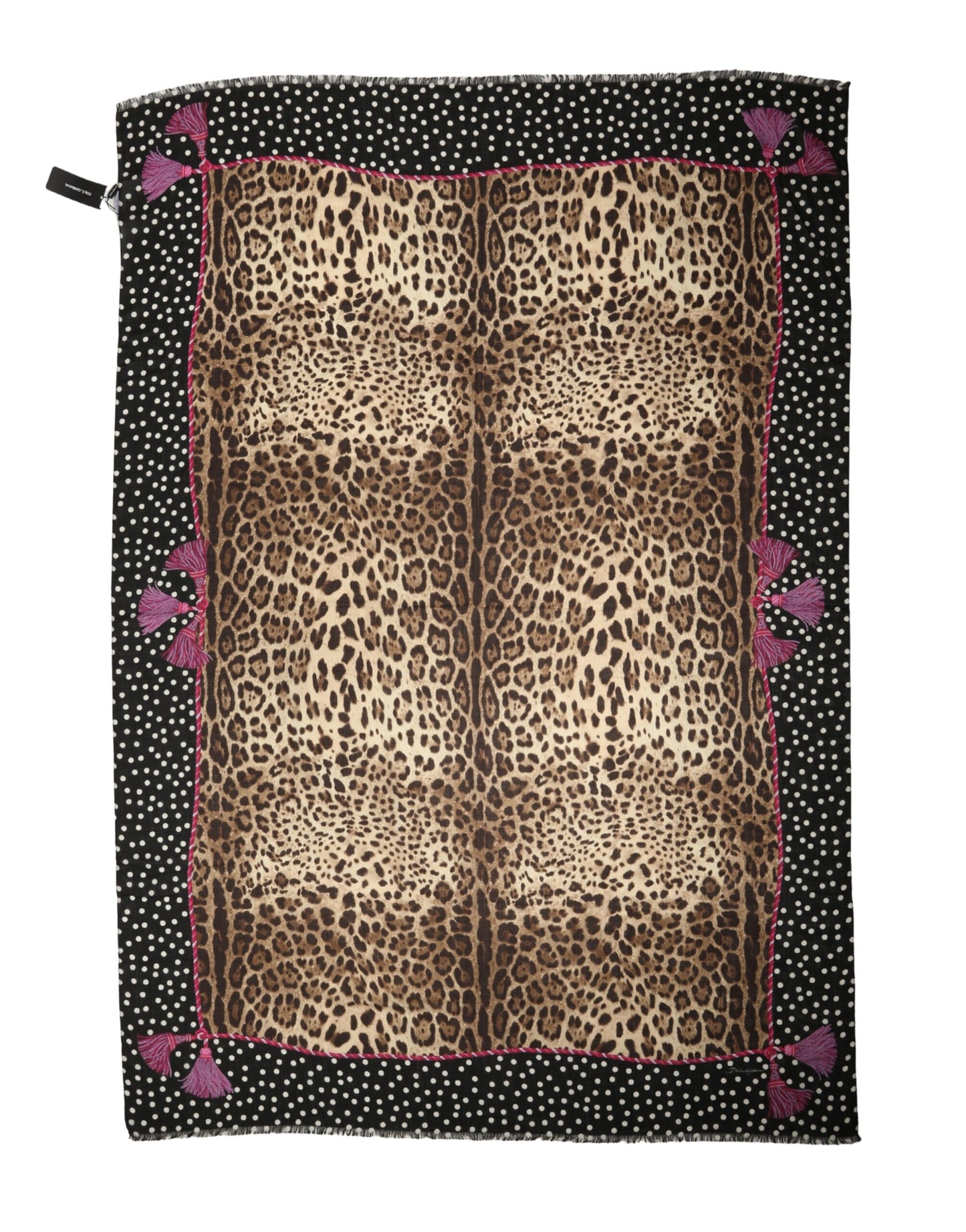 Multicolor Leopard Polka Dot Stole 180cm x 135cm Scarf