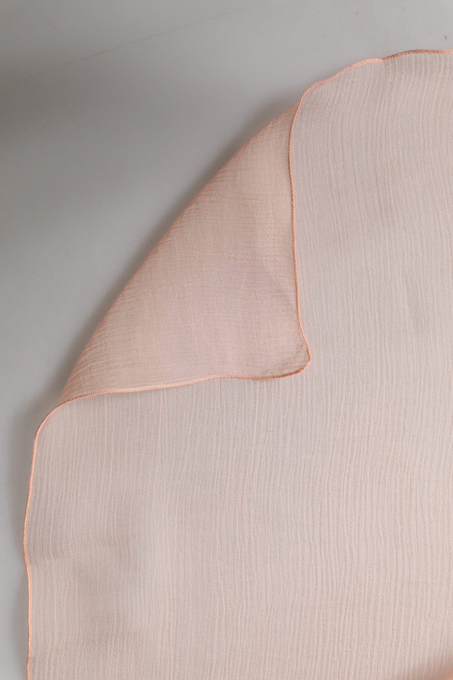 Peach Silk Square Foulard Neck Wrap 64.5cm x 62.5cm Scarf