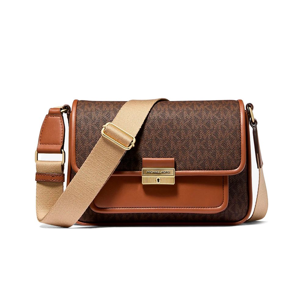 Brown Canvas Crossbody Bag