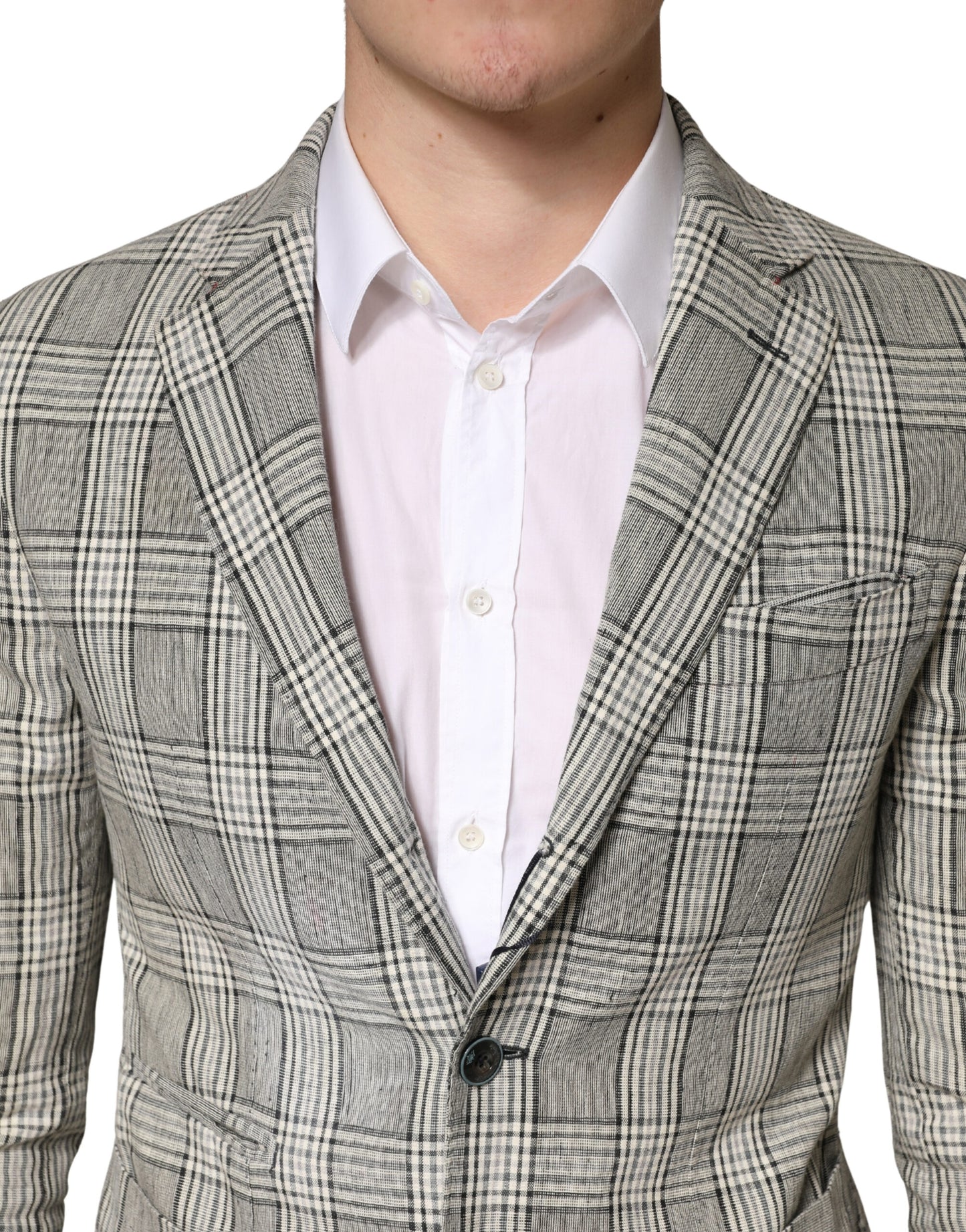 Gray Single Breasted Formal 2 Piece Suit