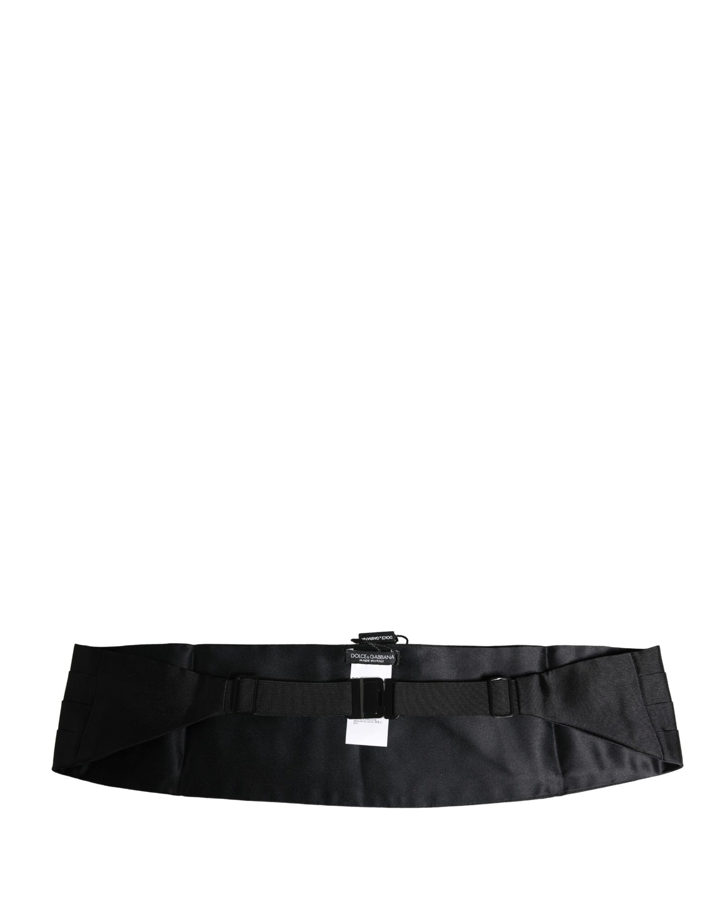Black 100% Silk Wide Belt Waist Cummerbund