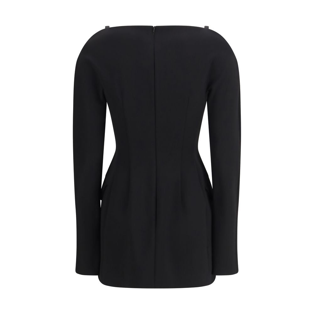 Black Polyester Casual Dress