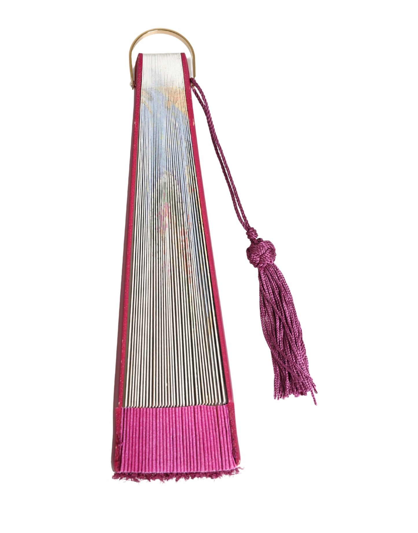 Multicolor Scenery Decorative Folding WoodCotton Hand Fan