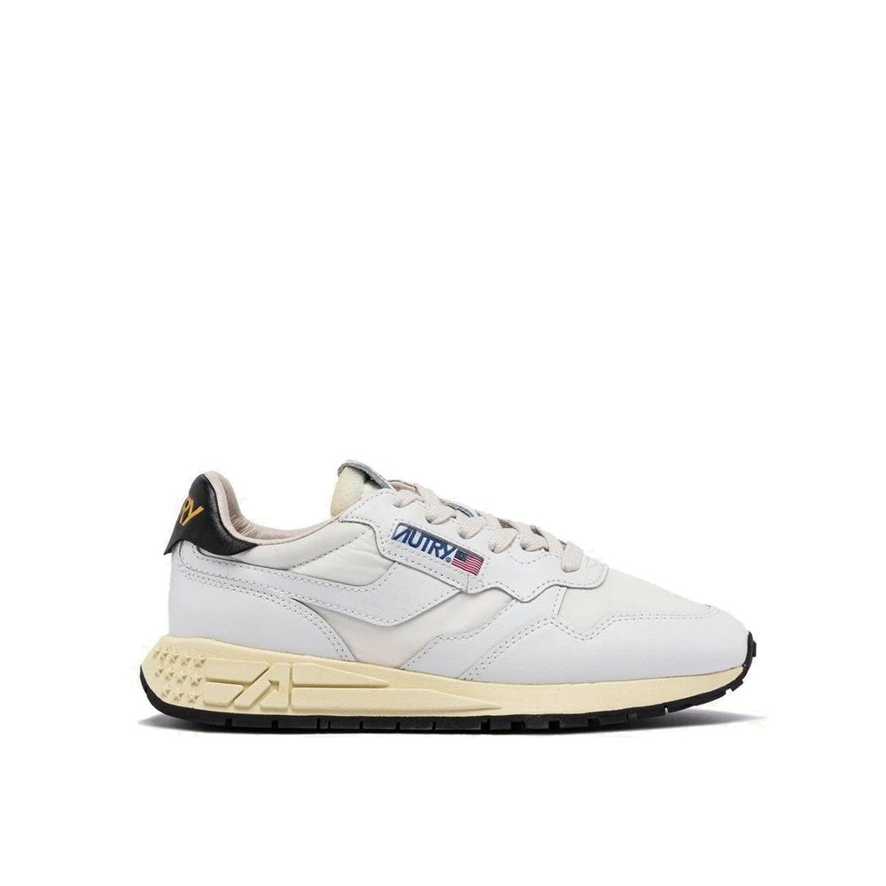 White Leather Low Top Sneakers