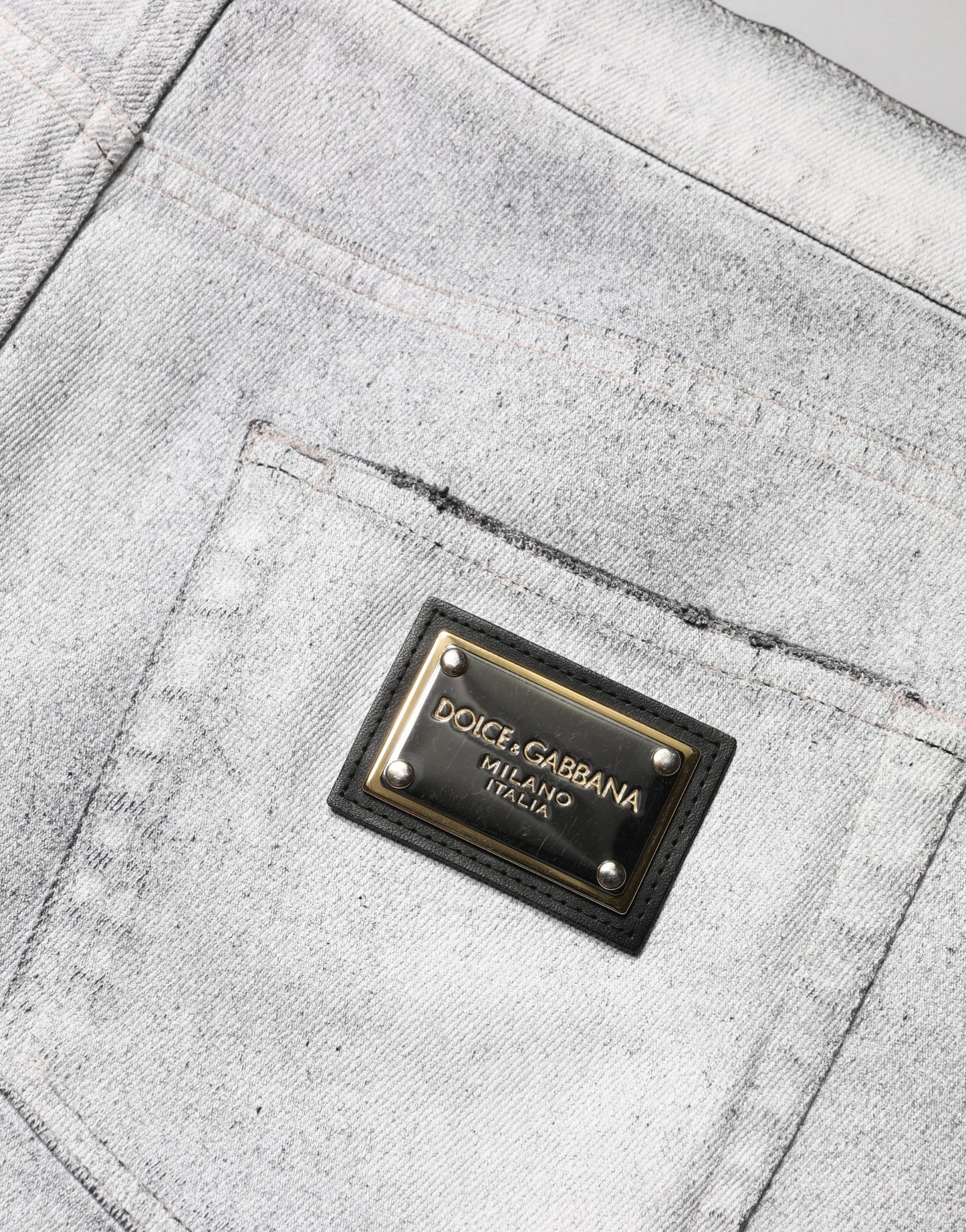 Light Gray Distressed Skinny Men Denim Jeans