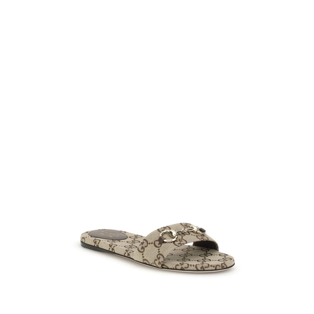 Beige Cotton Sandals