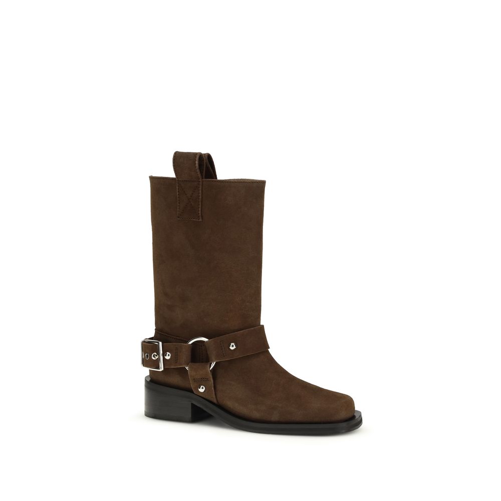 Brown Calf Leather Bos Taurus Lace-Up Boots