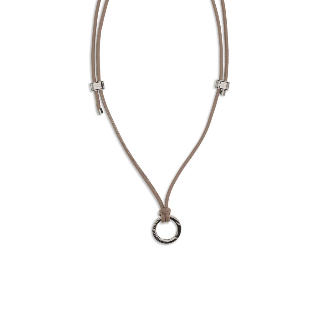 Black Calf Leather Bos Taurus Necklace